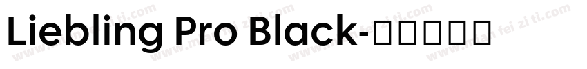 Liebling Pro Black字体转换